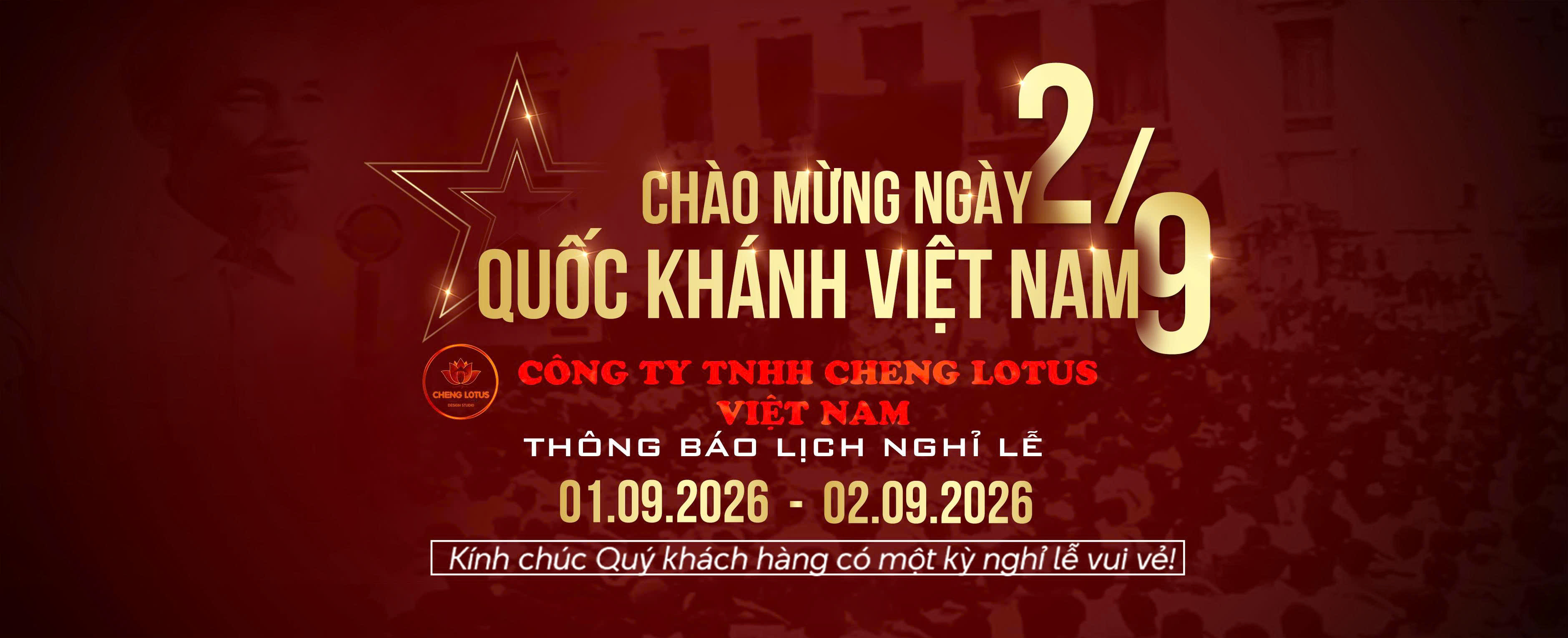 THÔNG BÁO NGHỈ LỄ QUỐC KHÁNH 2/9