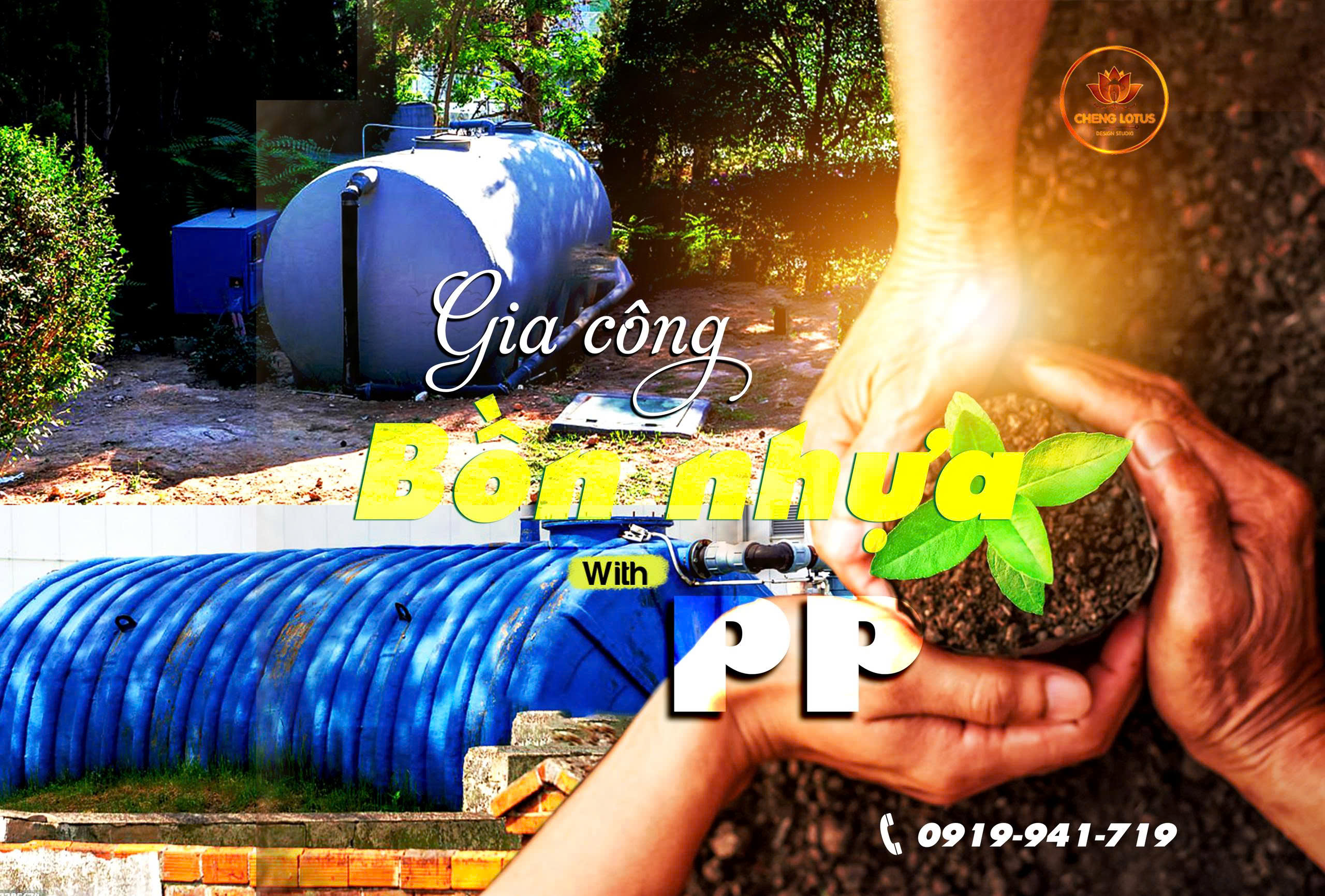 Gia công Bồn nhựa PP, Hấp thụ nhựa PP